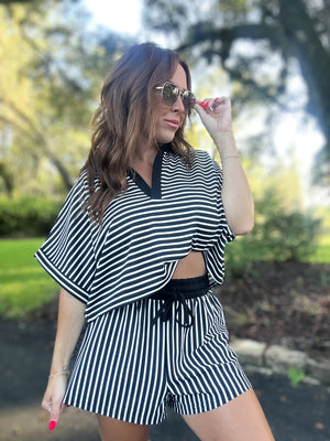 Running Errands Striped Two-Piece Set