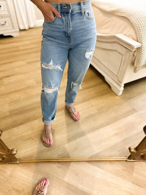 Emery High Rise Ankle Mom Jeans