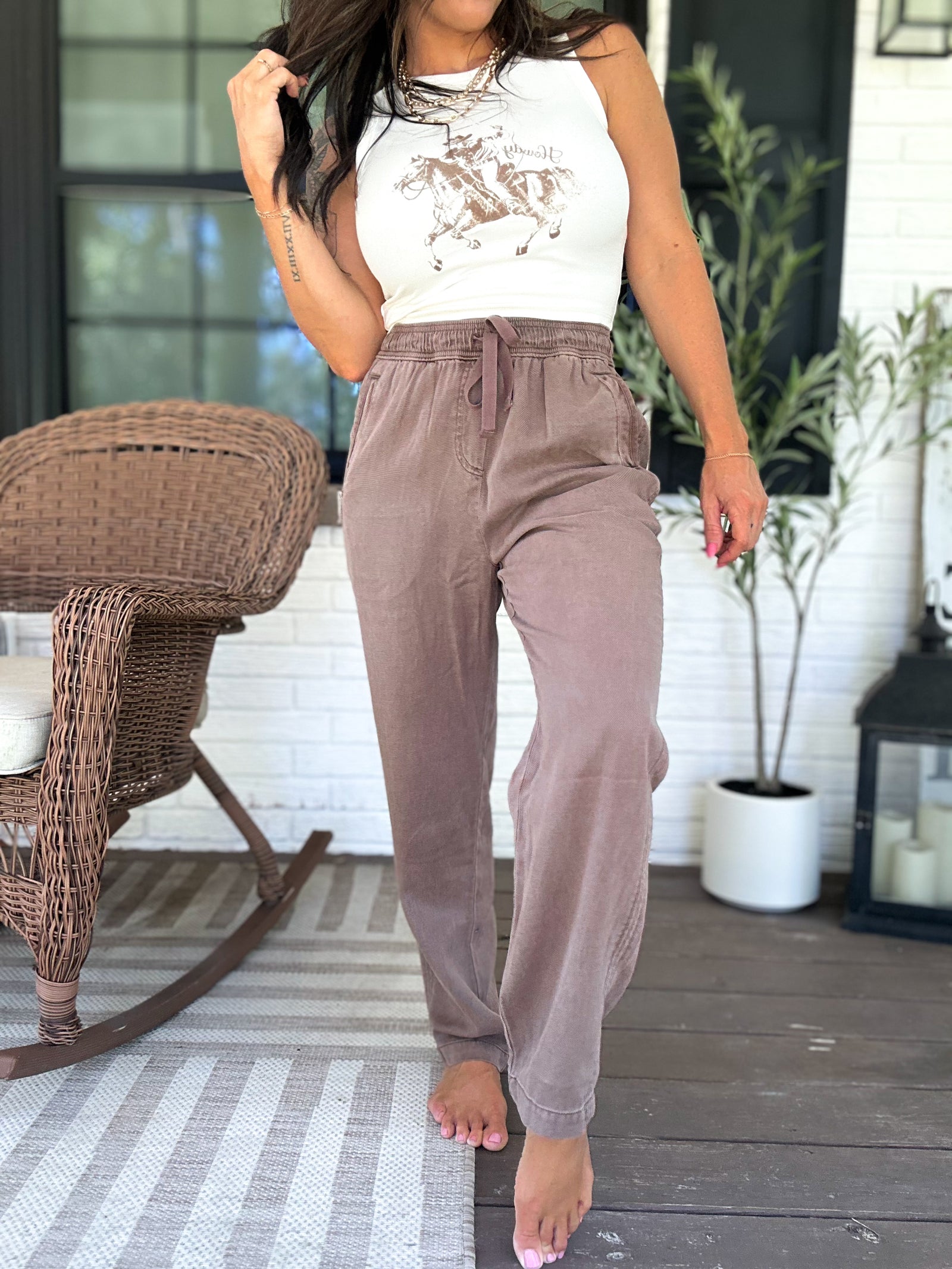 Jaden Tapered Pants -Cocoa