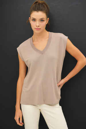 Quinn Dolman Sleeve Top - Mocha