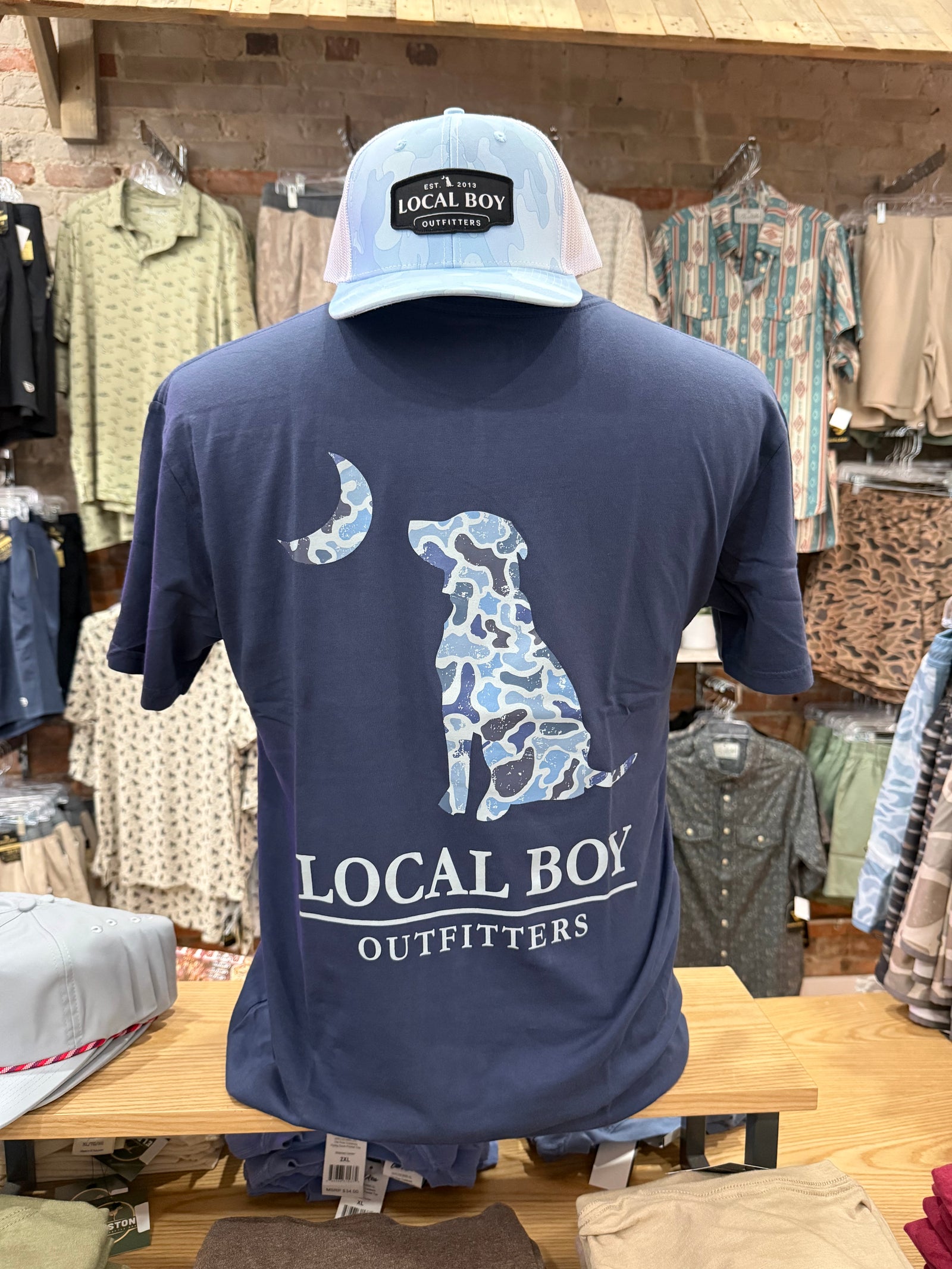 Local Boy Distressed LCF Cobalt Dog & Moon Tee