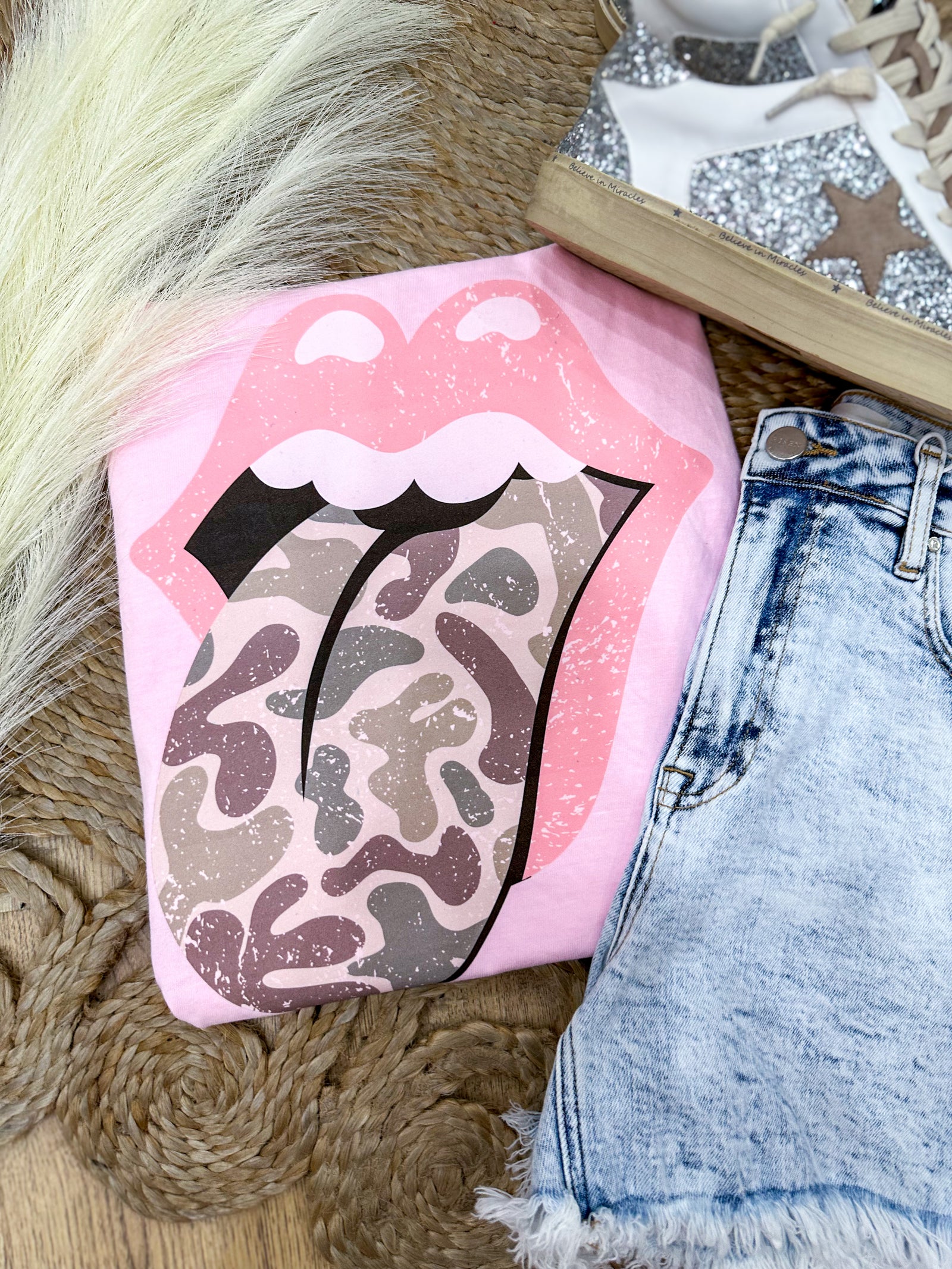 Trendy Camo Big Mouth Tee