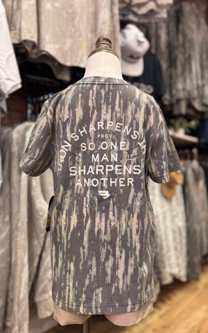 Youth Burlebo Vintage Washed Graphic Tee - Proverbs 27:17