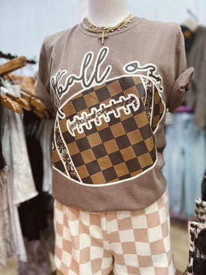 Football Season Comfort Colors Tee - Mocha