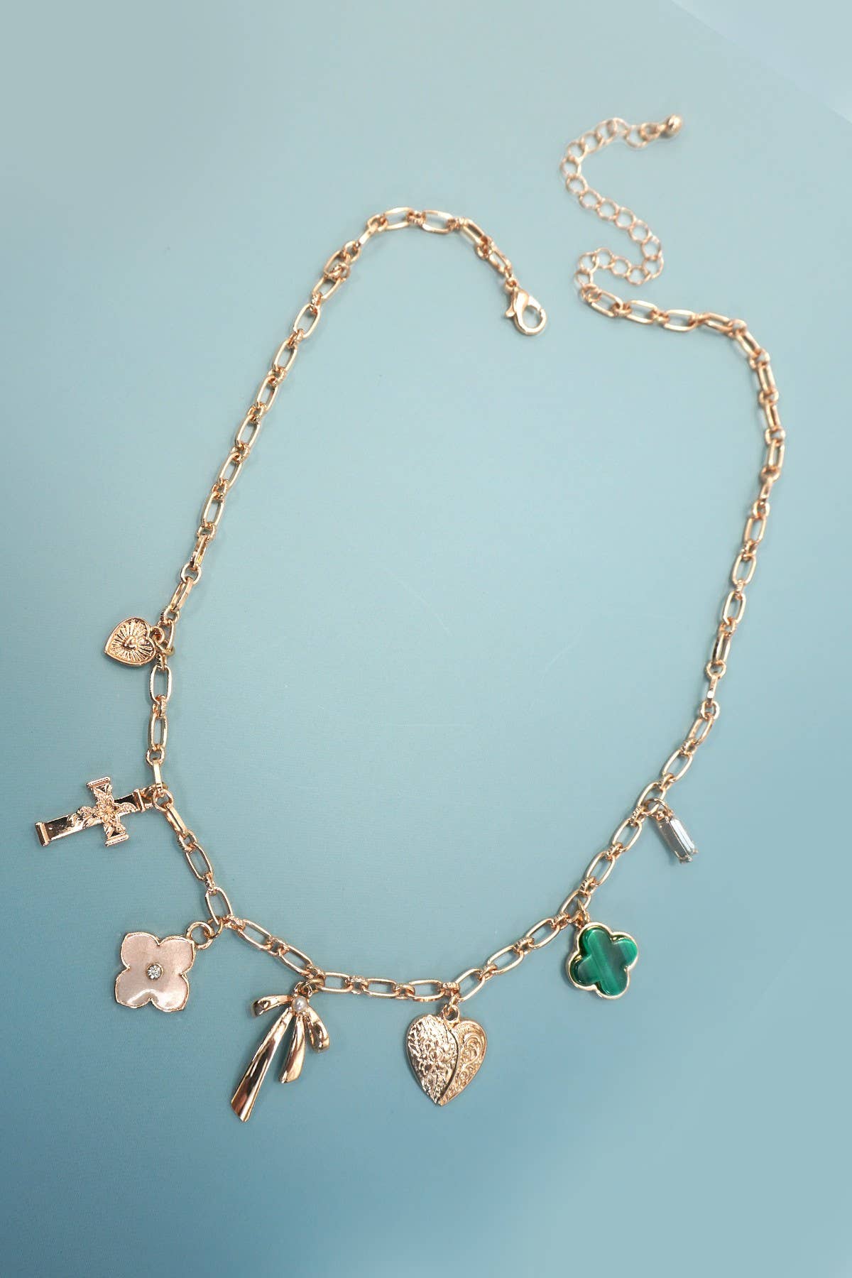 Green Clover Charm Necklace