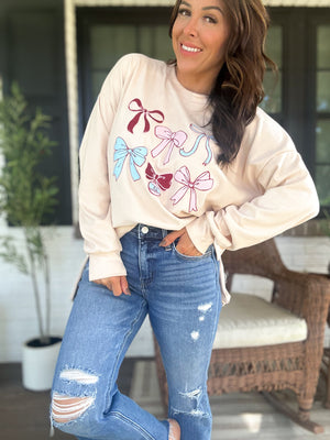 Jingle Bows Fleece Sweater