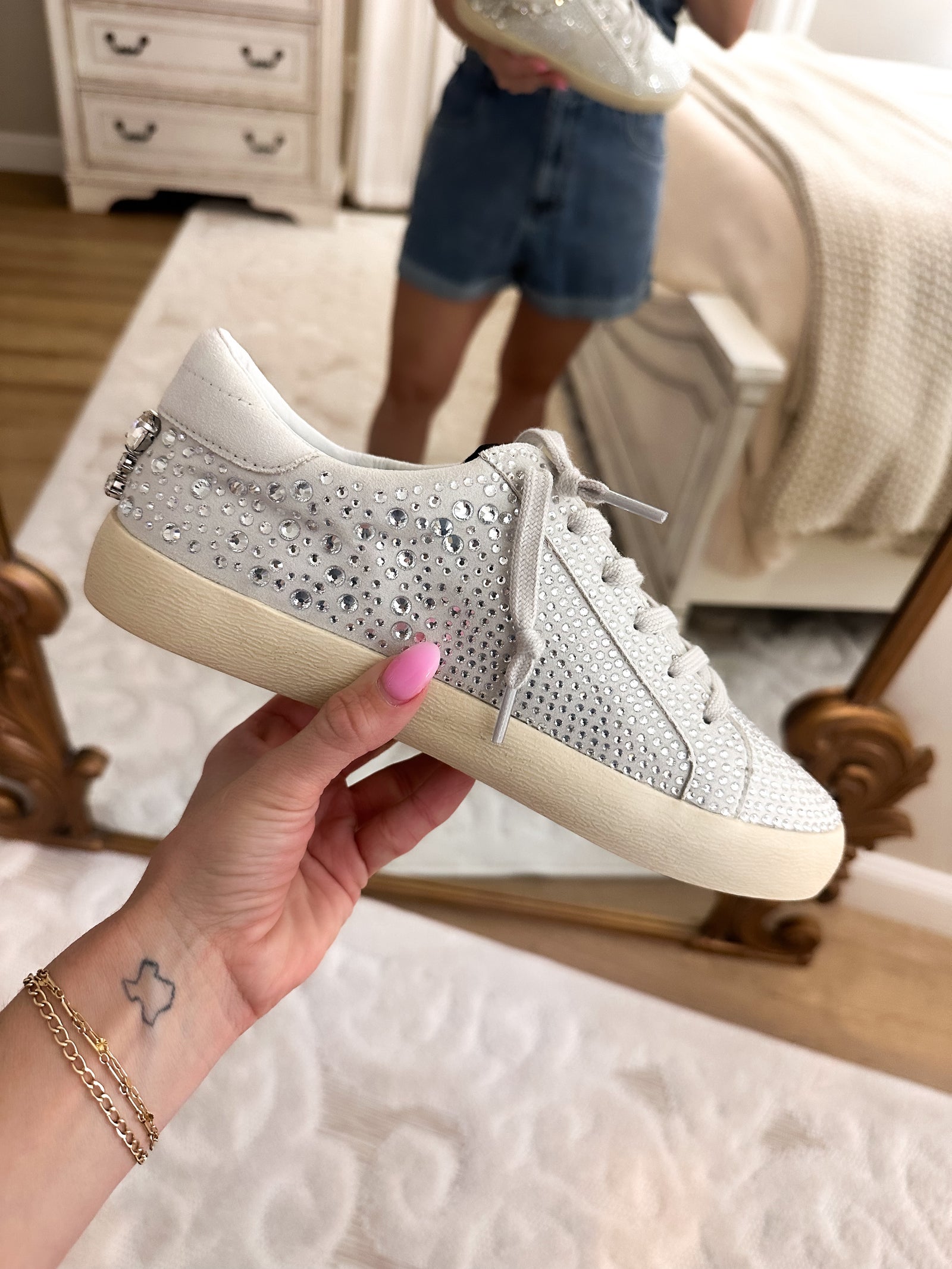 Goldie Rhinestone Embellished Sneakers