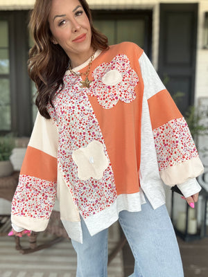 Penelope Round Neck Bubble Sleeve Top