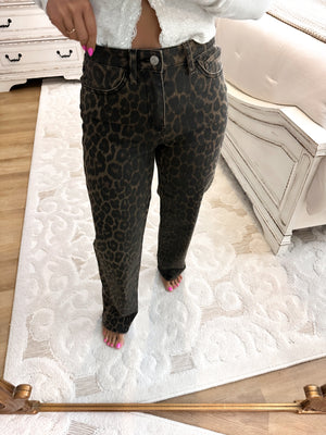 Paris Leopard High Rise Jeans