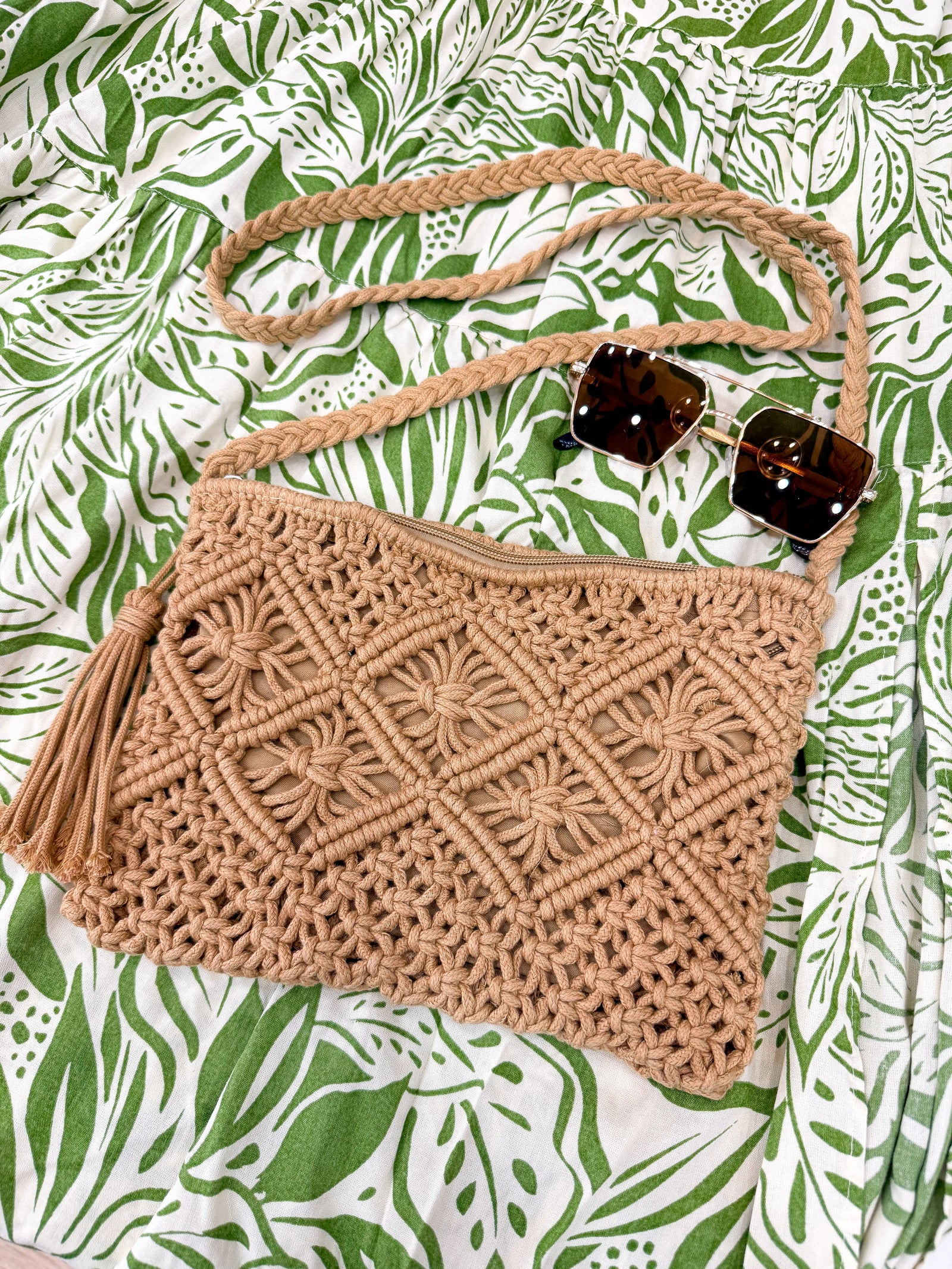 Woven Bohemian Tassel Crochet Shoulder Bag