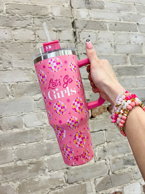 Let's Go Girls Insulated Tumbler Cup w/ Handle
