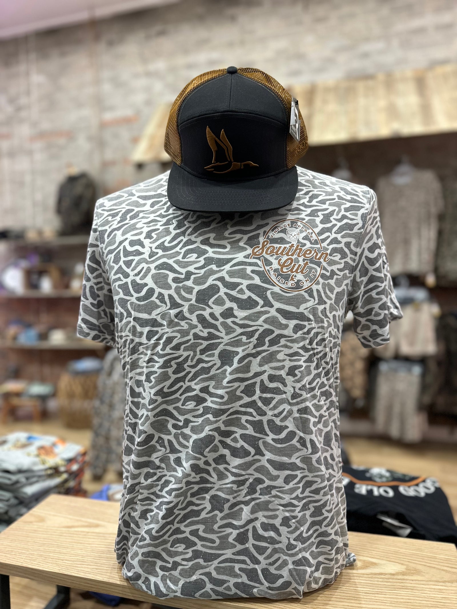 Southern Cut White Camo Soft Style Tee