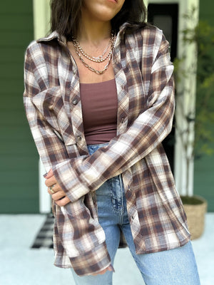 Owen Plaid Button Down Top