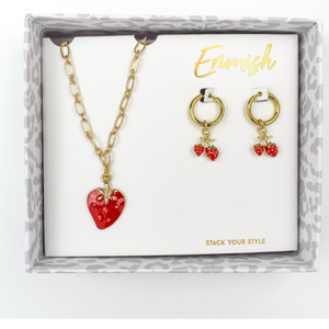 Sweet Berries Necklace + Earring Set
