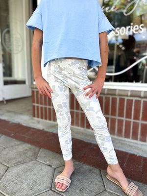 Youth Local Girl Leggings - Saltwater Camo