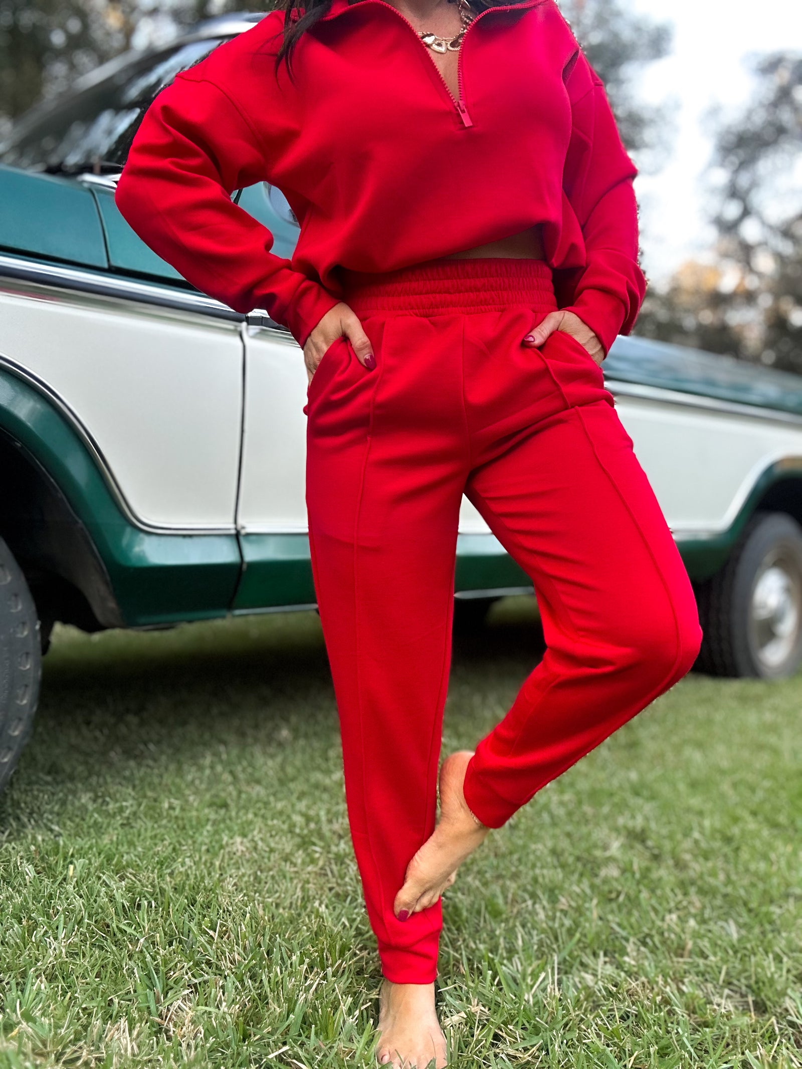 DOORBUSTER - Britt Scuba Joggers - Ruby