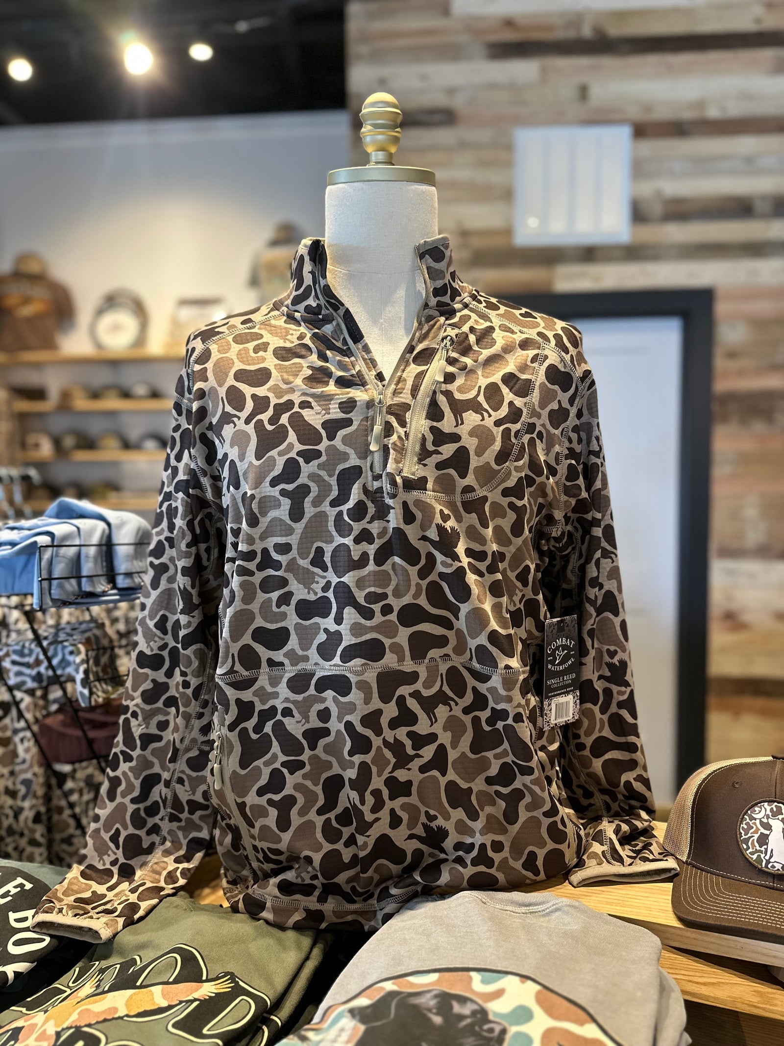 Nodak 1/4 Zip Waffle Fleece - Mosul Camo