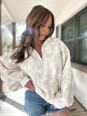 Alice Vintage Camo Collared Pullover