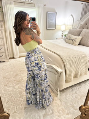 She's Country Wide Leg Pants - Western Print