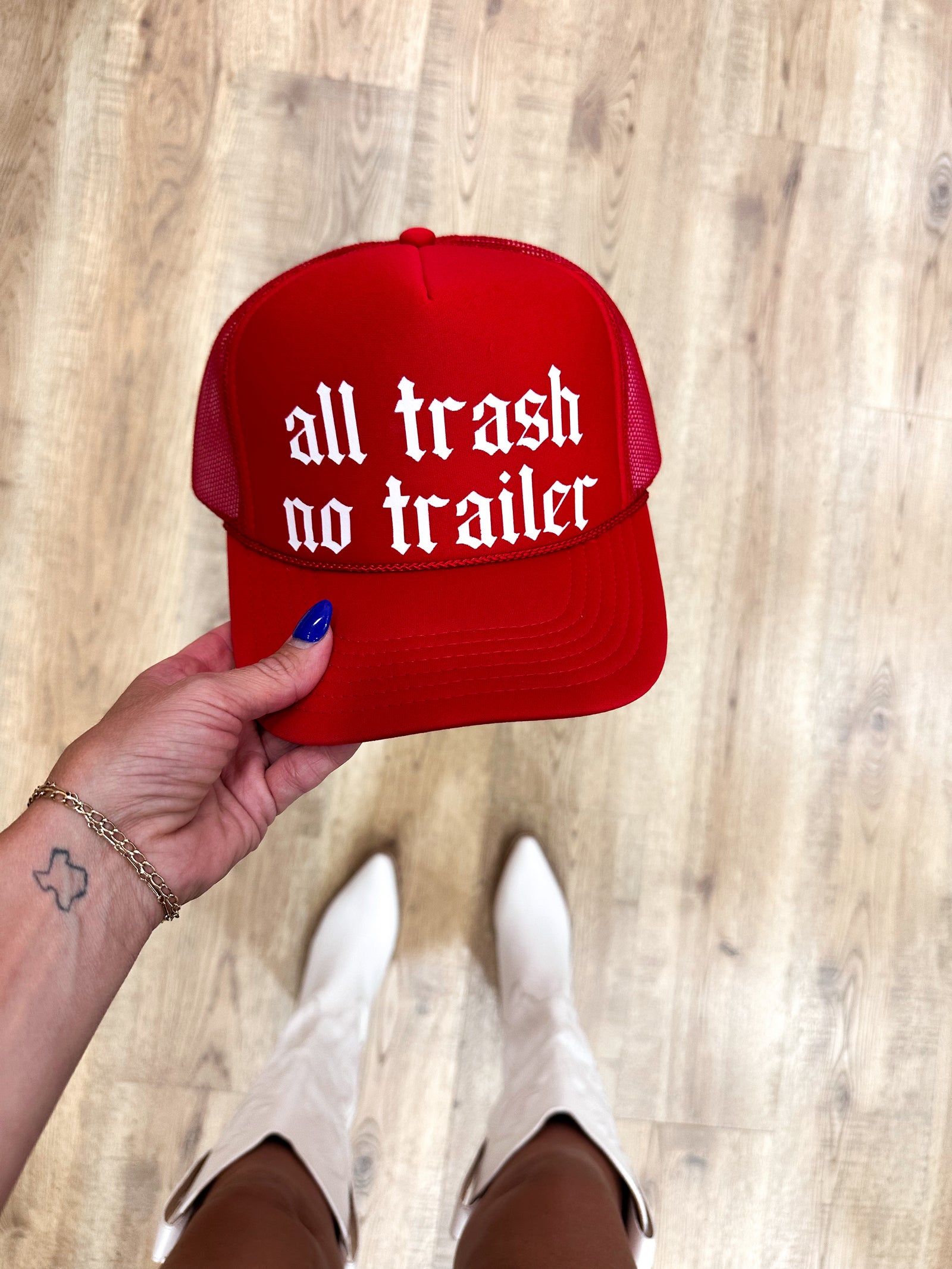 All Trash No Trailer Trucker Hat