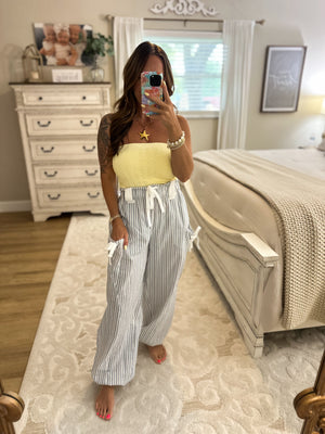 Nanci Floral Lace Tube Top - Banana