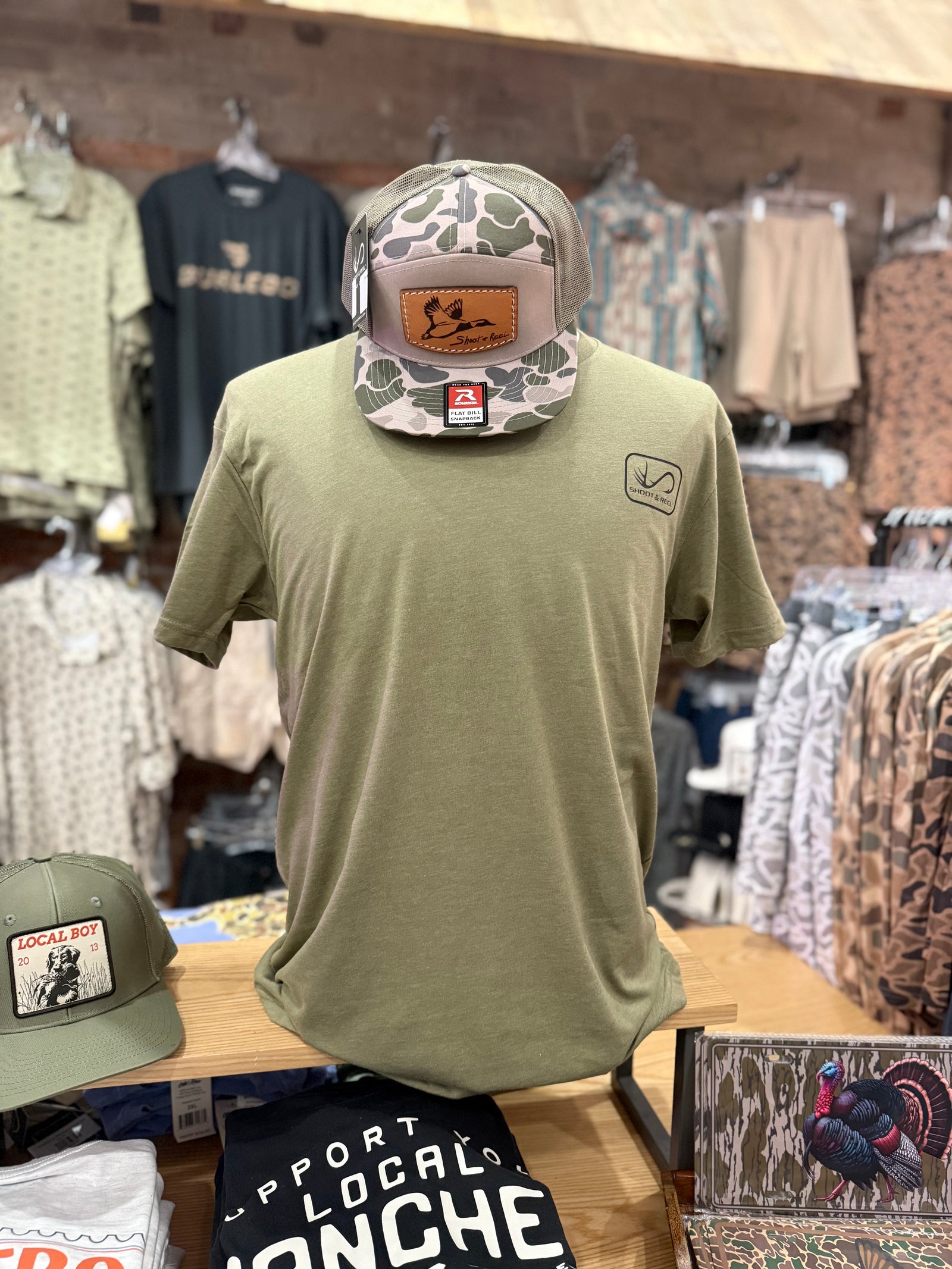 Shoot & Reel FL Flag/Airboat Tee - Olive