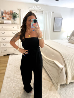 Everlie Strapless Jumpsuit - Black