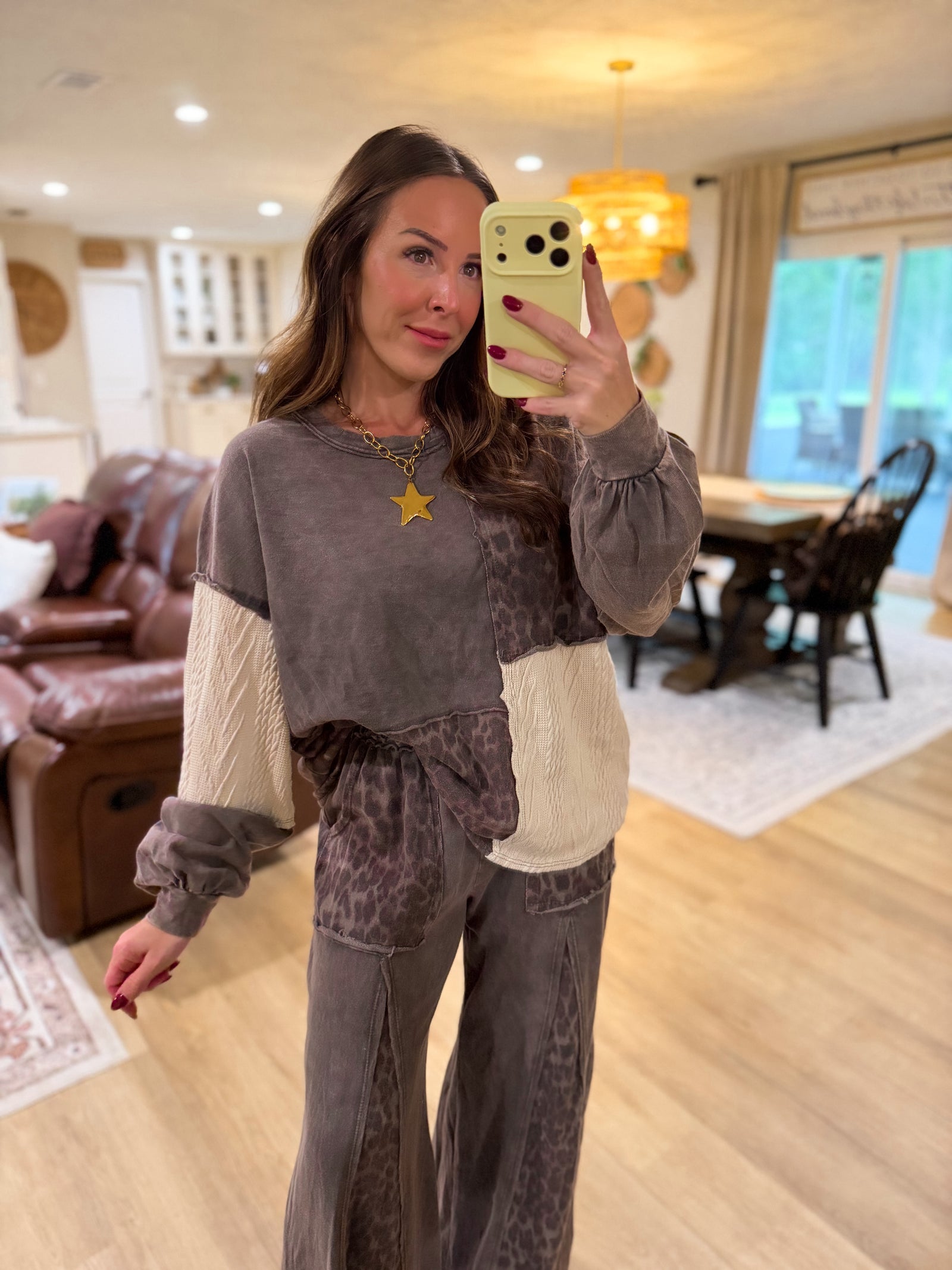 Sylvie Leopard Knit Sweater Top