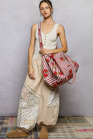 Front Pocket Quilted Adjustable Strap Bag