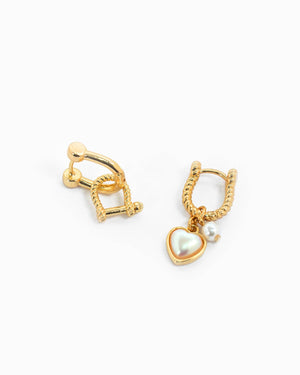 Rope Horsebit Carabiner Drop Earrings