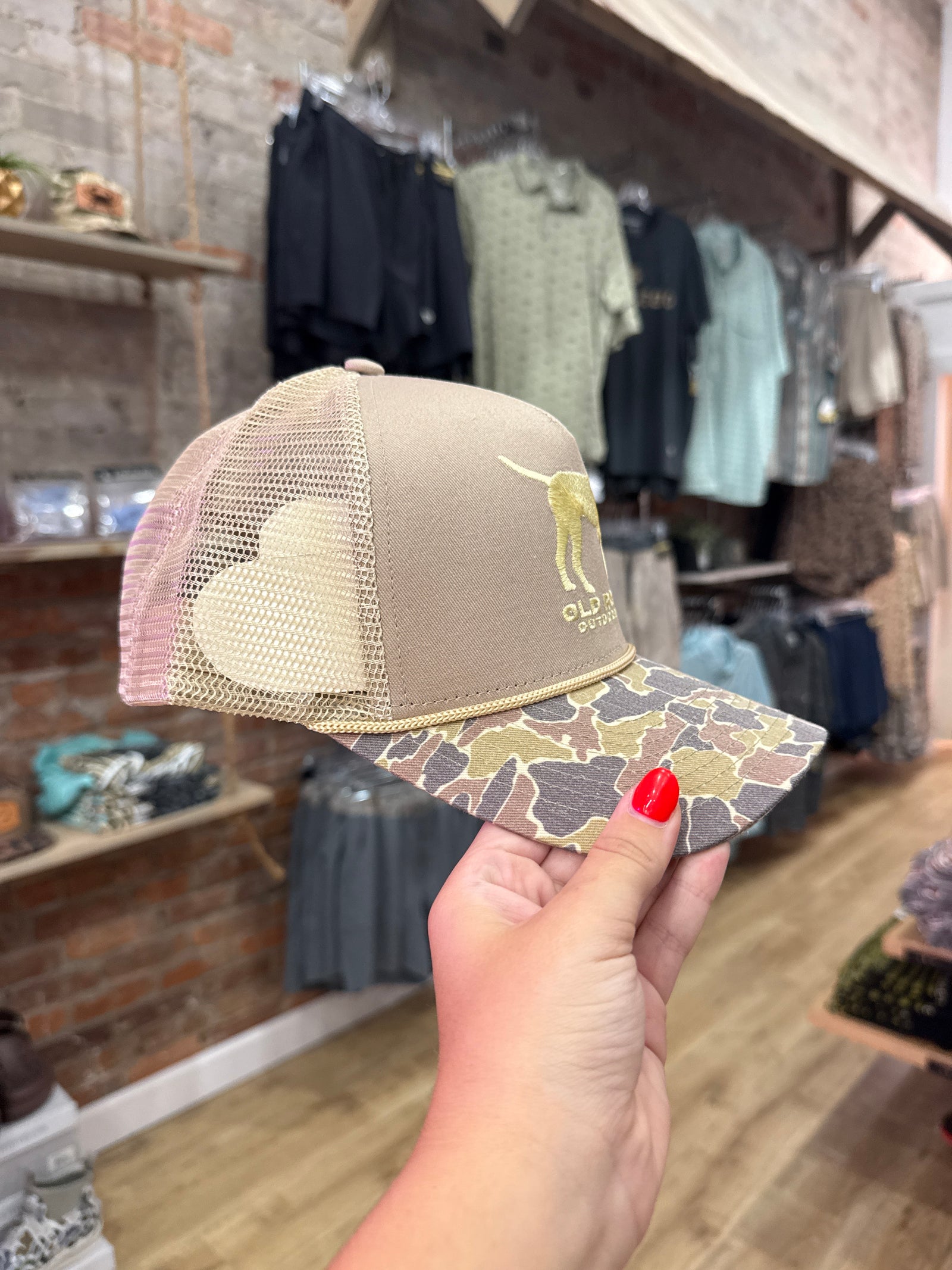Old Row Camo Pointer Mesh Back Hat