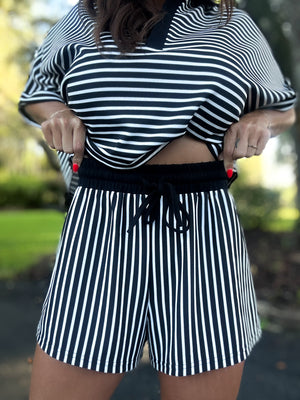 Running Errands Striped Two-Piece Set