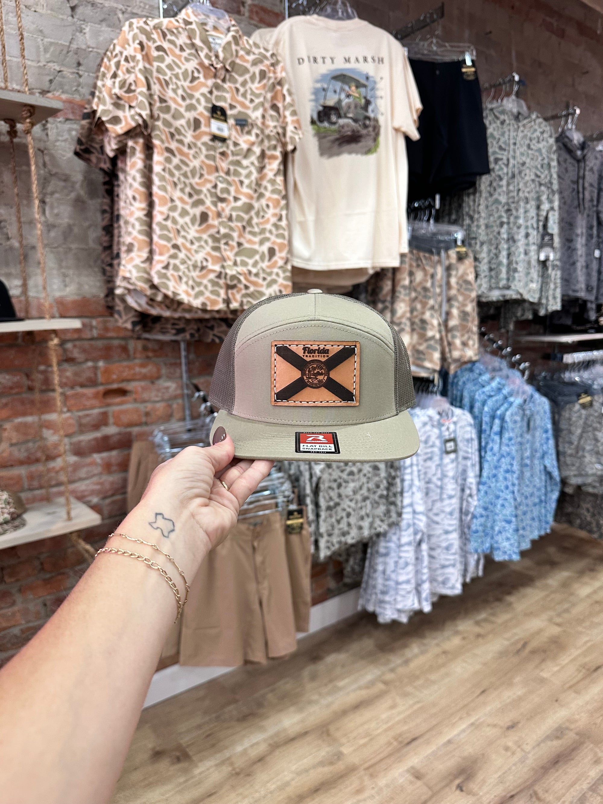 Florida Traditions - Pale Khaki Florida Flag