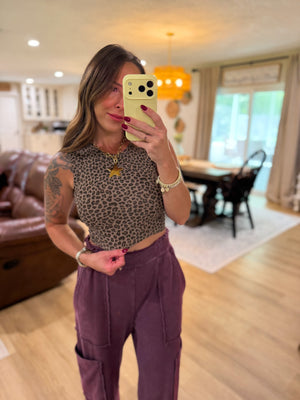Ivy Leopard Print Sleeveless Tank