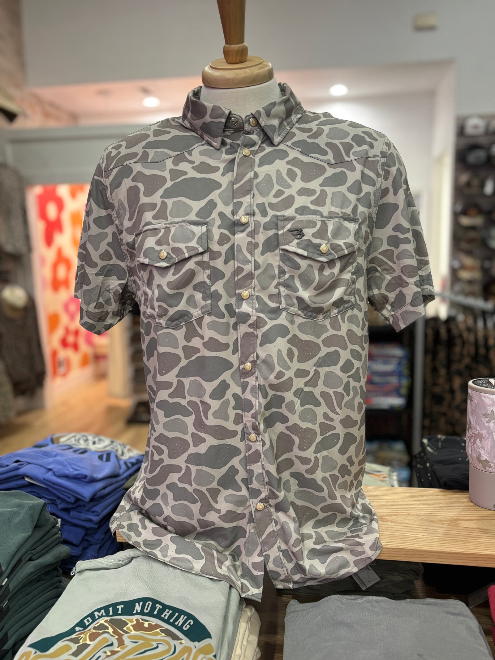 Burlebo Performance Western Shirt - Classic Deer Camo