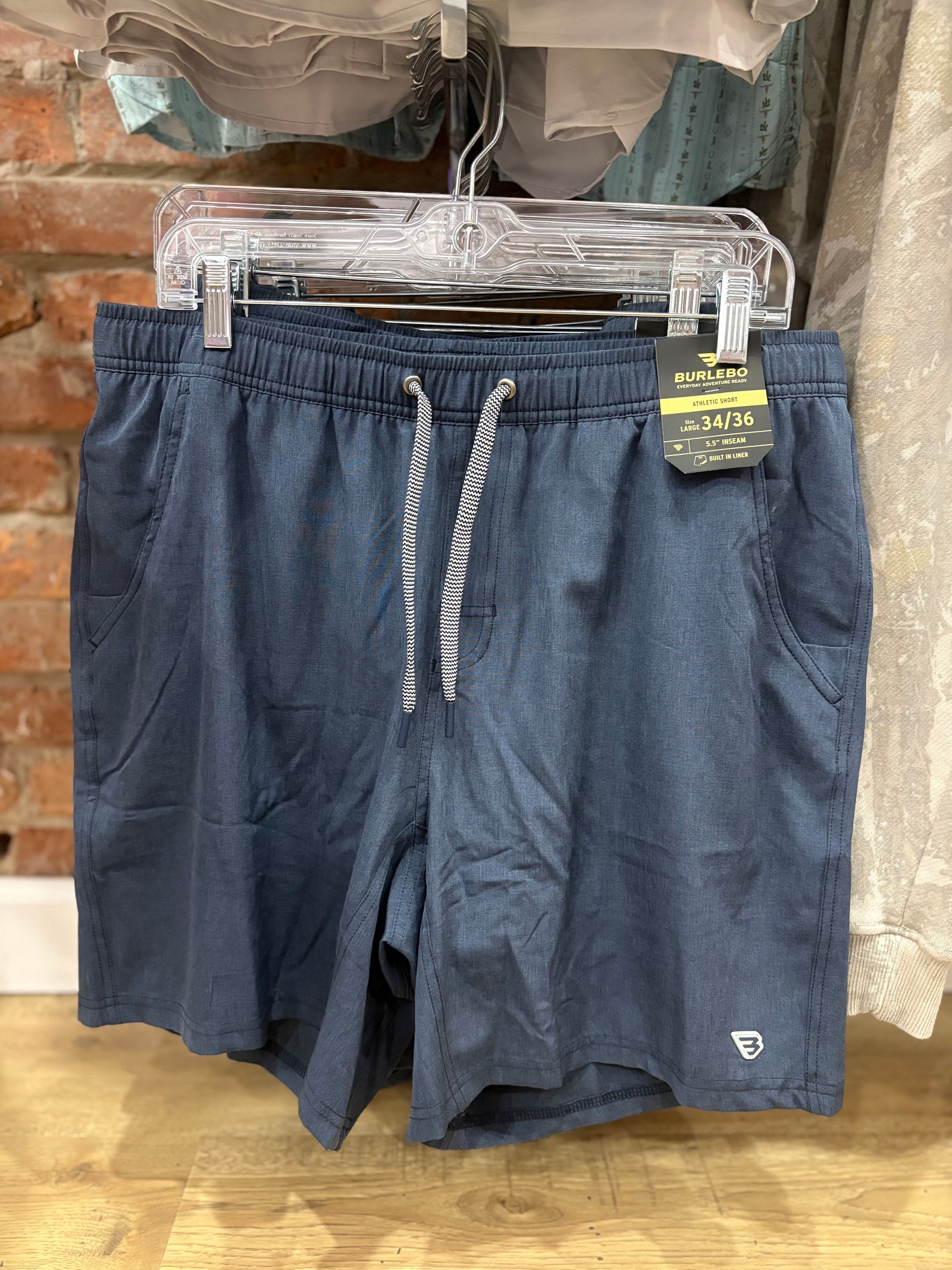 Burlebo Athletic Shorts - Heather Navy 5.5" & 7"