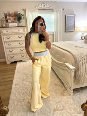 Summer Dreams Razer Back Crop Top - Butter Cream