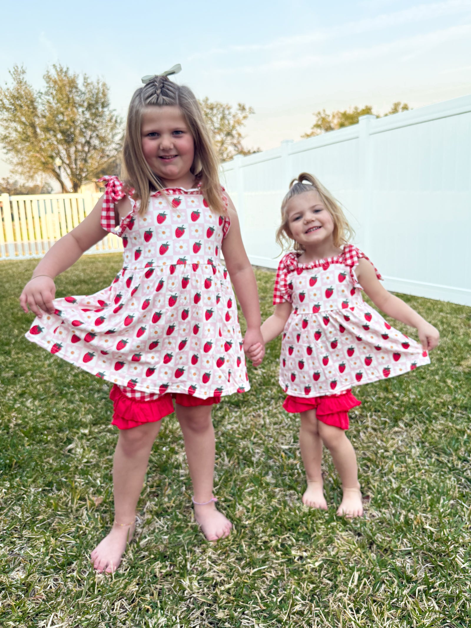 Berry Blossom Gingham Set