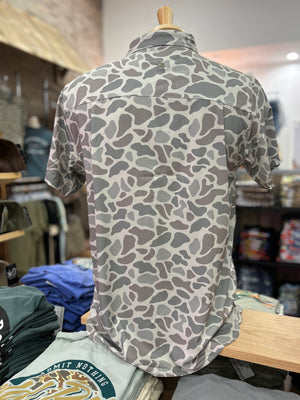 Burlebo Performance Button Up - Classic Deer Camo