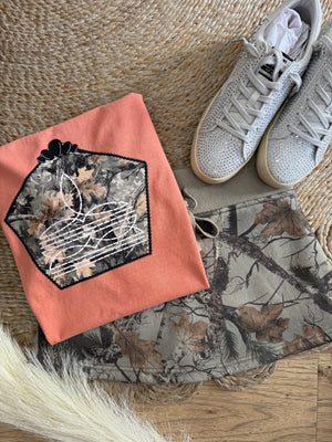 Camo Boot Stitch Comfort Colors Tee