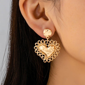 Scalloped Heart Earrings