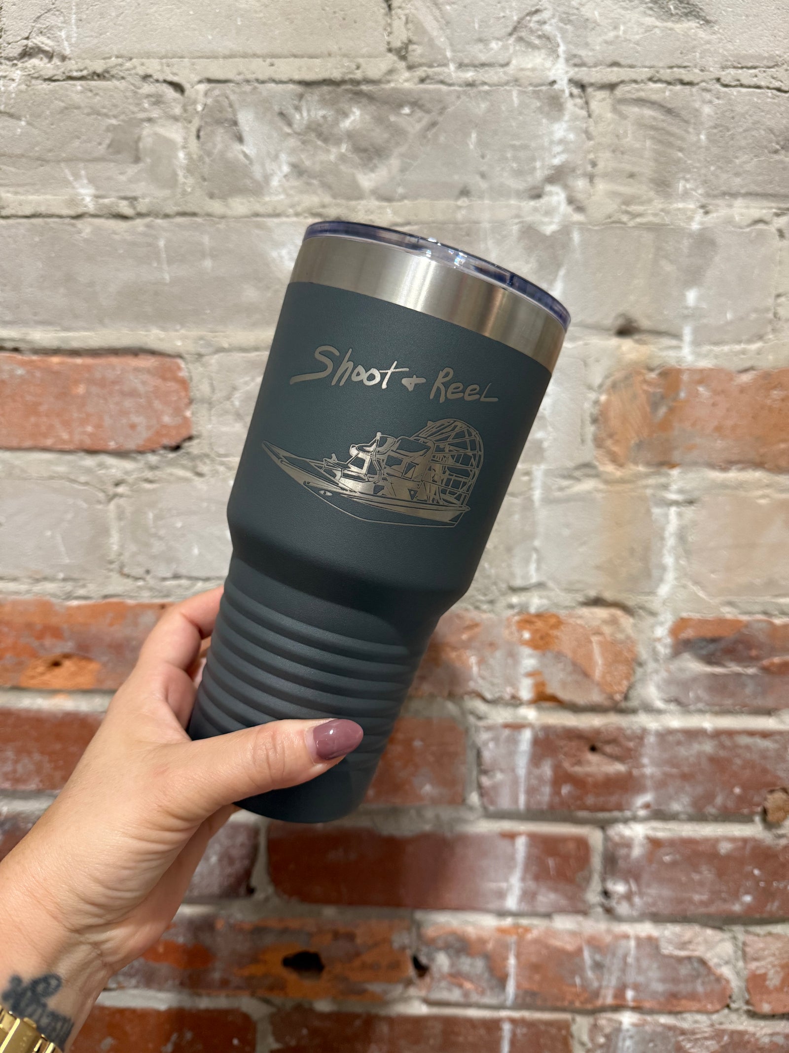 Shoot & Reel 30oz Tumbler- Airboat