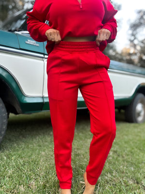 DOORBUSTER - Britt Half Zip Pullover - Ruby