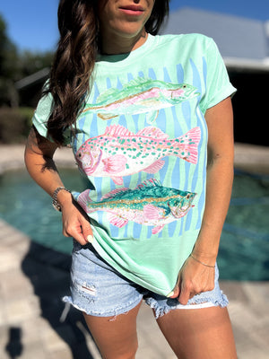 Mermaid Bait Comfort Colors Tee - Island Reef