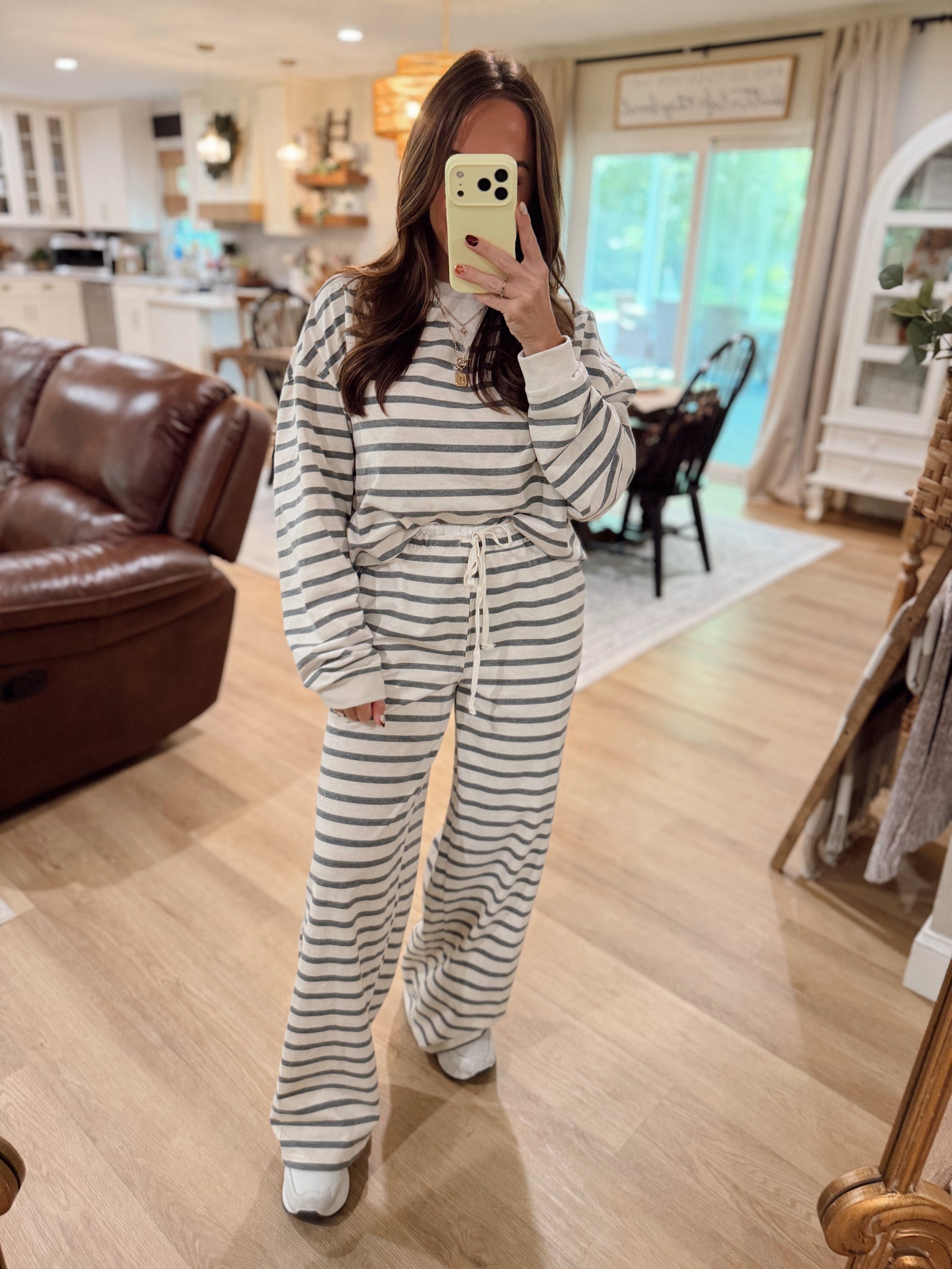 Banks Striped Knit Oversized Sweater Top