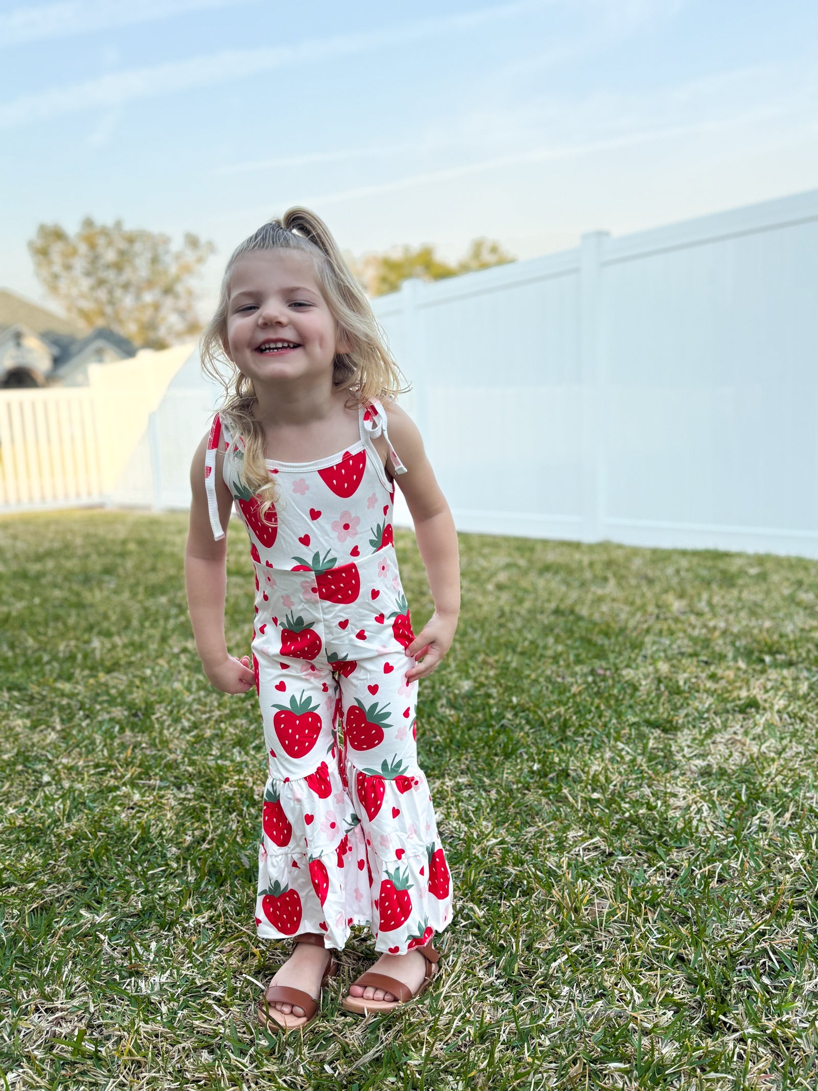 Berry Girlie Flare Jumpsuit