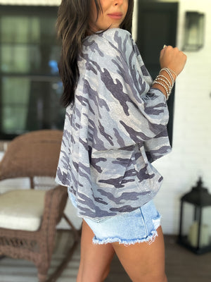 Steady Heart Camo Top