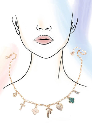 Green Clover Charm Necklace