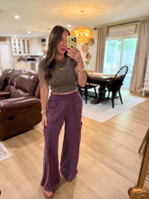 Holly Leopard Print Crop Top