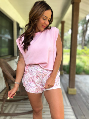 Keep It Easy Double Layer Shorts - Pink